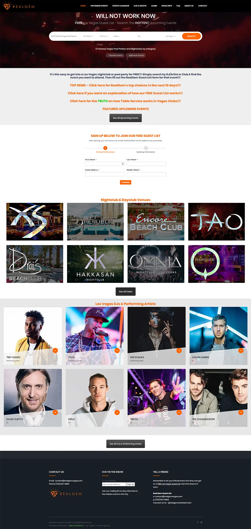 las vegas digital marketing agency bm innovations client web design screen grab